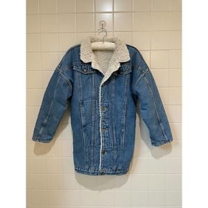 Vintage Hollywood Era Brand Sherpa Lined Jean Jacket XS